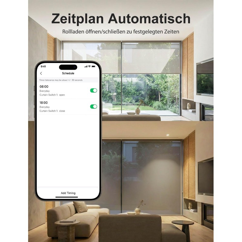 Maxcio WLAN Touch Roller Shutter Switch for Smart Home with