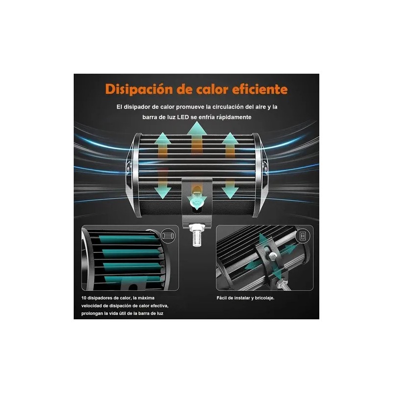 1pcs Faros Auxiliares Dobles Para Coche De 60 W Y2000