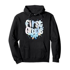 Cute Floral Preppy First Grade Back To School Teacher Girl Pullover Hoodie