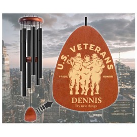Custom Vietnam Veteran 6 Tube Wind Chime, Marine Soldier Gifts Heavy Duty Windchime, Customized Military Gifts Happy Retirement Wind Chime, deep Sounding Wind Chimes Outdoor