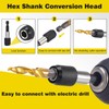 HSEAMALL 13pcs Combination Drill Tap Bit Set, Screw Tapping Threading