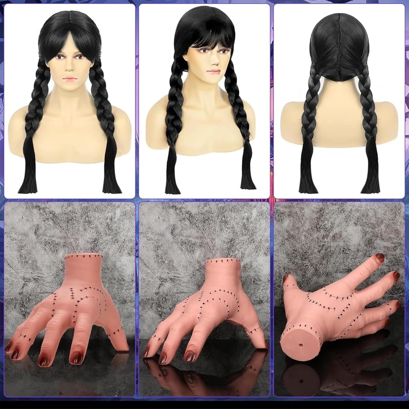Wednesday Addams Wig for Children Women