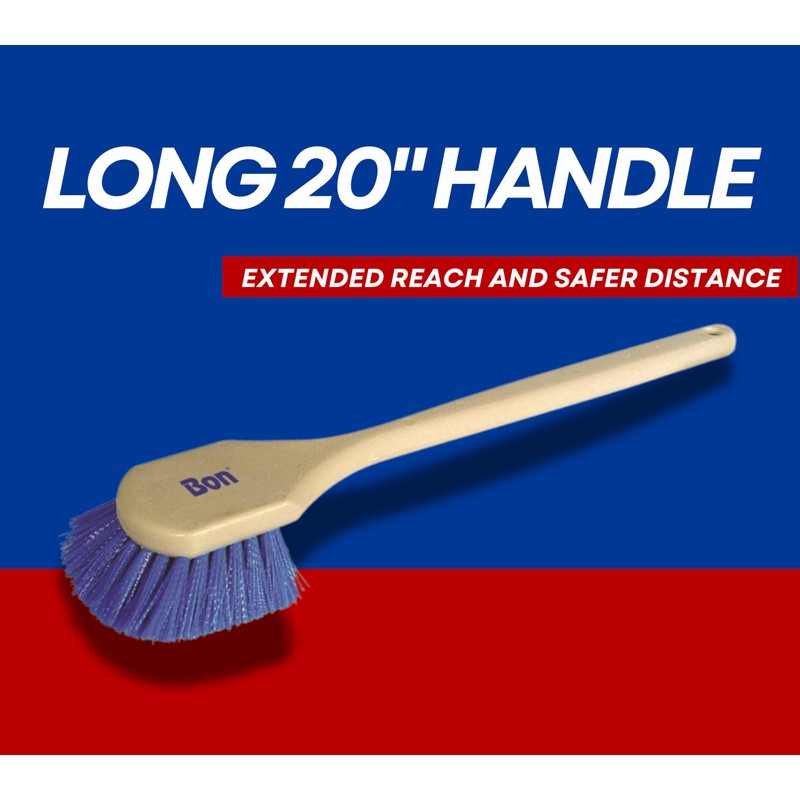 Bon Acid Proof Gong Brush Extra Stiff Plastic Bristles with