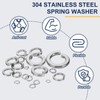 sourcing map M8 Spring Lock Washer, 304 Stainless Steel Split