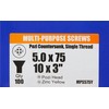 ForgeFix Multi-Purpose Single Thread Screws | 5.0 x 75mm |