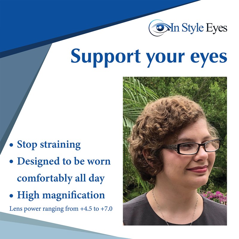 In Style Eyes Super Strength II High Magnification Reading Glasses