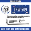 4PCS Stainless Steel License Plate Screws Kit, Anti-Theft Rustproof Tamper