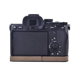 Rieibi Alpha 7 IV Camera Case, Genuine Cow Leather Half Case for Sony a7 IV a7S III A1 Digital Camera, Protective Case for Sony A7M4 A7SM3 Alpha 1
