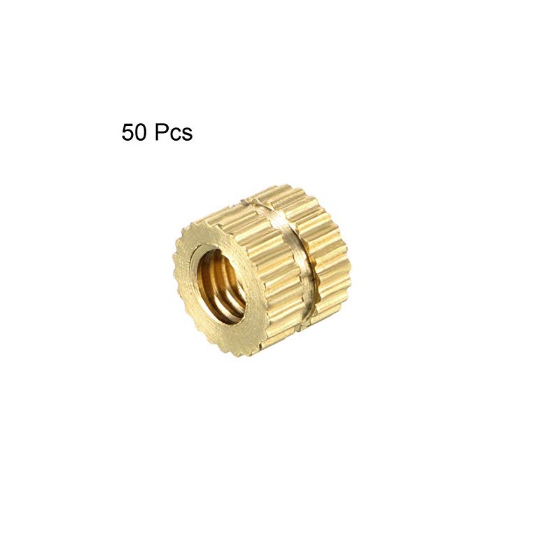 sourcing map Pack of 50 Knurled Screws Screw Nuts M4