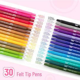 Mr. Pen- Felt Tip Pens, 30 Pack, Colorful Felt Tip Pens, Fast Dry, No Smear, Planner Markers