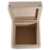 Small Square Cube Wooden Box with Lid | 11 x