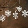 HERZWILD Christmas Snowflake Ornaments 35pcs snowflake hanging decorations White Snowflake