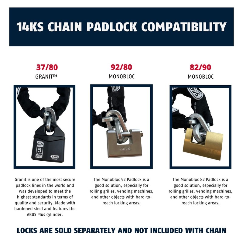 ABUS Hardened Steel 14KS 2 Foot x 9/16" Thick Square