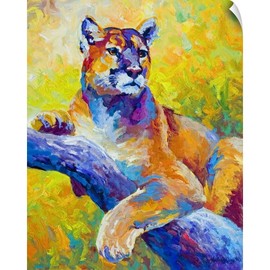 CANVAS ON DEMAND Cougar Portrait Wall Decal, Wildlife Artwork