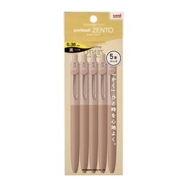 Mitsubishi Pencil Uniball ZENTO Standard 0.38 Soil Brown 5 Pack HUBNZSC385B29