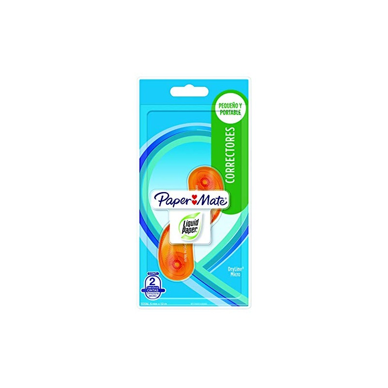 Liquid Paper DryLine Micro Correction Tape, 2 Pack