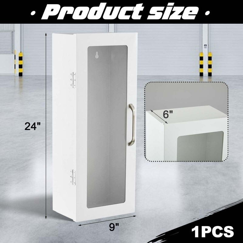 Zonon Fire Extinguisher Cabinet Wall & Surface Mount 24" H