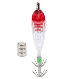 Luminous Squid Jig Hooks Red Light Color LED Fishing Lures Octopus Lures Bait Underwater Lamp