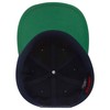 Otto Flat Visor Snapback Cap, Navy / Brim lining green