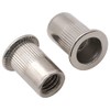 50-Pack 1/4-20 Stainless Steel Rivet Nuts with Knurled Body, 304