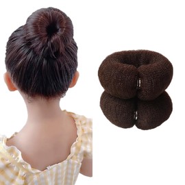 2 Pcs Donut Hair Bun Maker Roll Tool Hair Ring Doughnut Hair Bun Maker DIY Hair Foam Ring Shaper Snap Hair Roll Bun Tool Magic Hair Styling Tool for Women