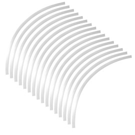 X AUTOHAUX 16pcs 17" Motorcycle Wheel Rim Decal Strip Reflector Silver Tone