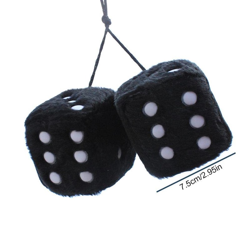 Dice Car Decorations | Square Car Pendant Plush Dice |