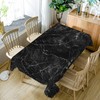 SIEDYCV Natural Black Grey Marble Tablecloth, 52x70 Inch Abstract Modern