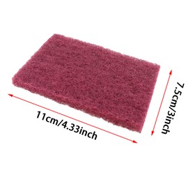 KKUANG 10PCS 11x7.5cm Diamond Nylon Industrial Cleaning Cloth Kitchen Pot Bottom Cleaner and Stain Remover Pad Universal Sanding Hand Pads Suitable for Light Grain and Rusty Metal Finishes