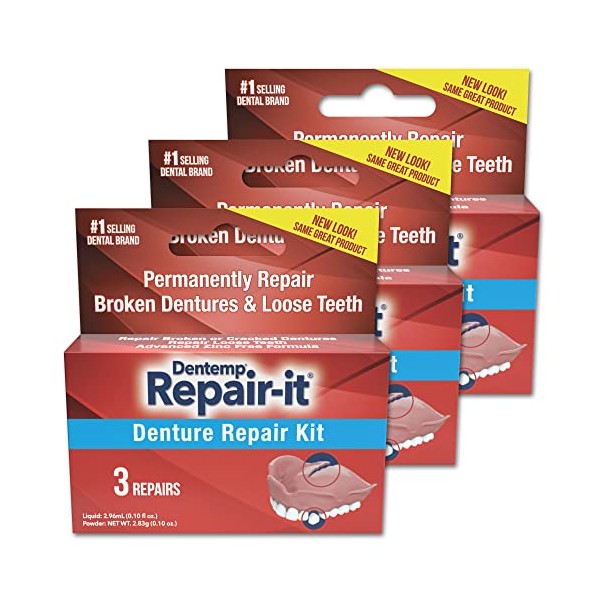 D.O.C. Repair-It Advanced Formula Denture Repair Kit 3 ea (Pack of 3)