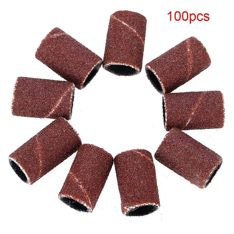 100 Pcs Sanding Drum, Sander Bits Sleeves, Drill Accessory for