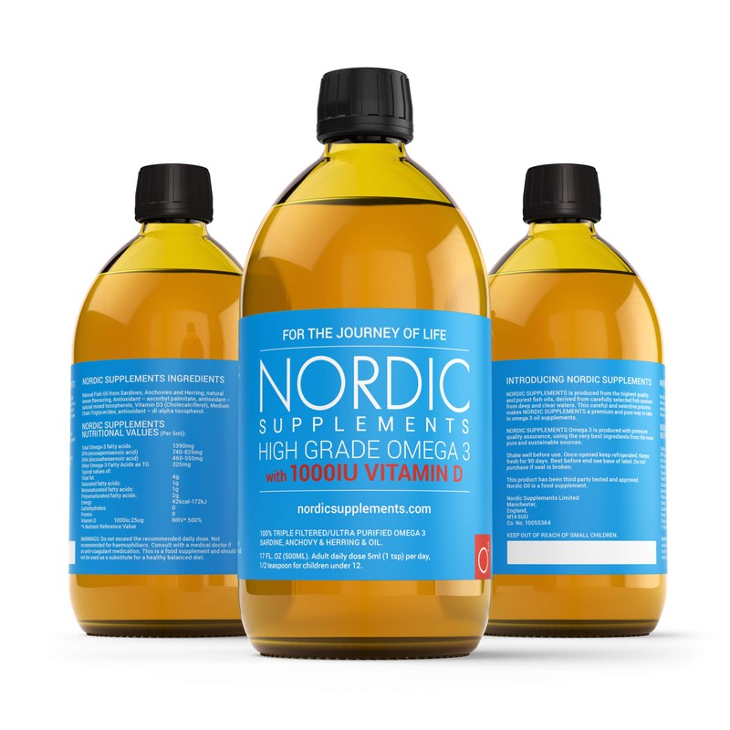 Nordic Supplements Nordic Supplements High Strength 500ml Omega 3 Fish