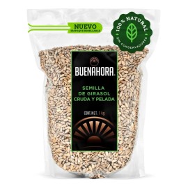 Semilla de Girasol Pelada Cruda BUENAHORA 1Kg  Rica en Protenas, Fibra y Grasas Saludables, Fuente de Vitaminas y Minerales, Ideal para Snacks,...    