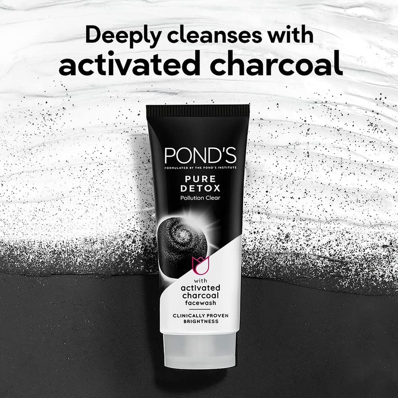 Pond's Pure White Deep Cleansing Facial Foam Activated Carbon+ Vitamin