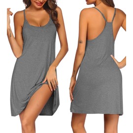 Ekouaer Women's Racerback Sleeveless Nightgown