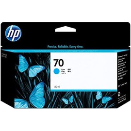 HP 70 Cyan 130-ml Genuine Ink Cartridge (C9452A) for DesignJet Z5400, Z5200 & Z2100 Large Format Printers
