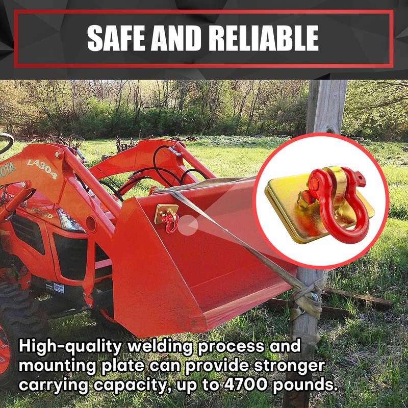 VIAGL 2pcs Bolt on Tractor Bucket Grab Clevis Mount Hooks