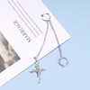 Yheakne Cross Chain Cuff Earrings Silver Cross Dangle Chain Earrings
