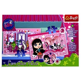Trefl, "Littlest Pet Shop" , 50 Pieces Color Lumi ( changing colors) Jigsaw - Puzzle