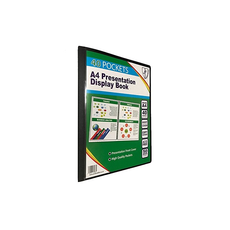 Tiger A4 40 Pocket Flexible Cover Presentation Display Book -