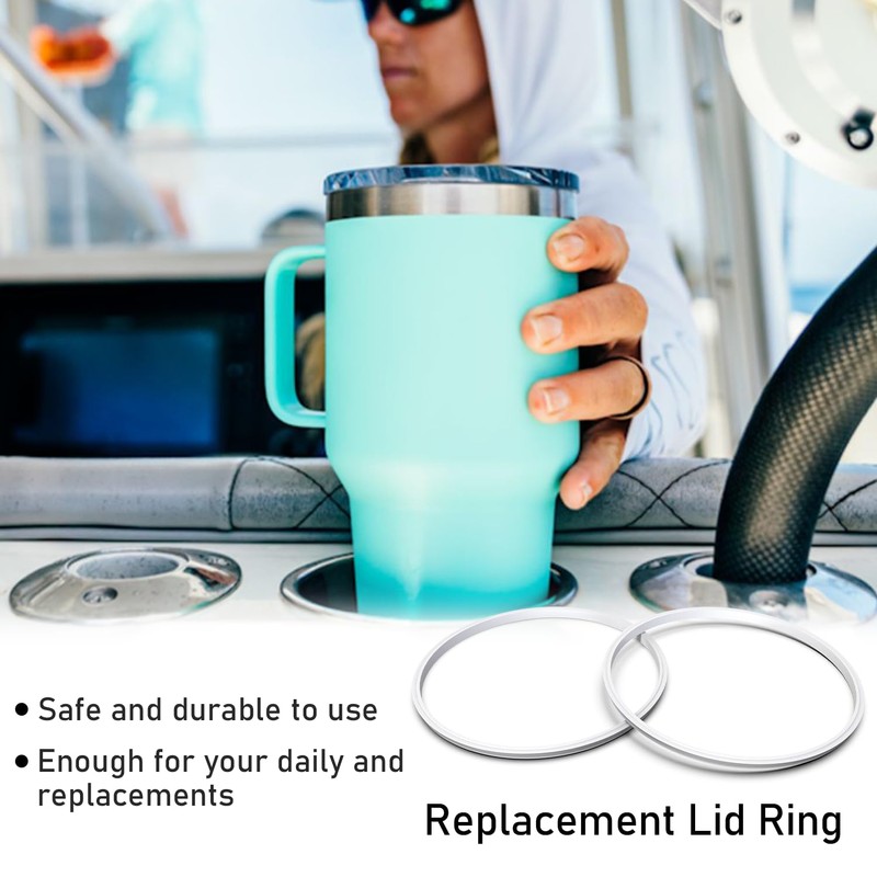 4 Pack - White Lid Gasket Rings for Insulated Stainless