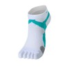 Phiten Paw Socks 5 Finger White/Peppermint