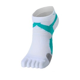 Phiten Paw Socks 5 Finger White/Peppermint
