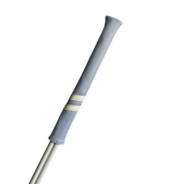 Classic Golf Alignment Stick Cover Headcover Holder 13in Hold at least 2 sticks - White, Light Blue, Black Soft Synthetic Leather Well Made (Light Blue| white stripes)