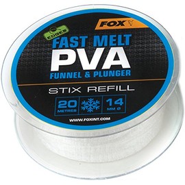 Fox Edges PVA Mesh Refill Fast Melt 20 m - Water Soluble PVA Net for Groundbait for Feeding Carp and Coarse Fish, Size: 14 mm Stix