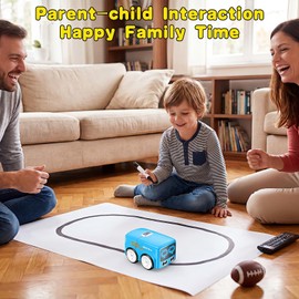 MericTop Magic Mini RC Bus, 2.4 GHZ Magic Follows Line Car, Interactive Magic Mini Bus with Gestures Follow & Escape Modes, Christmas Birthday Gifts for 6+ Kids Boys Girls