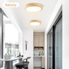 Led Ceiling Light Flush Mount: 12 Inch 24W Wood Bedroom