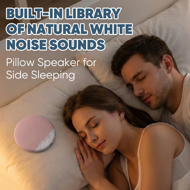 Sleep Pillow Speaker, 2026 New Bluetooth Pillow Speaker,Portable Bluetooth Under