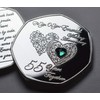 The Commemorative Coin Company 55TH Emerald Wedding Anniversary Silver Commemorative