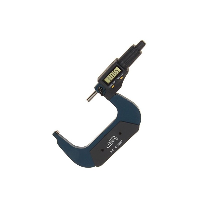 iGaging 3-4" Digital Electronic Outside Micrometer w/Large LCD Display Inch/Metric